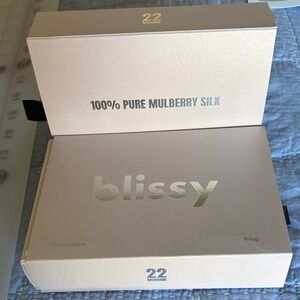 2 Bliss Champagne Silk Pillowcases King